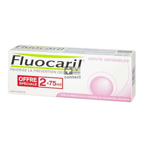 Fluocaril Dentifrice Dents Sensibles 2 x 75 ml Duopack
