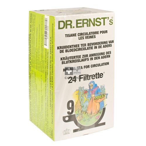 Dr Ernst N° 9 Tisane Circulation et Veines 24 Filtrettes