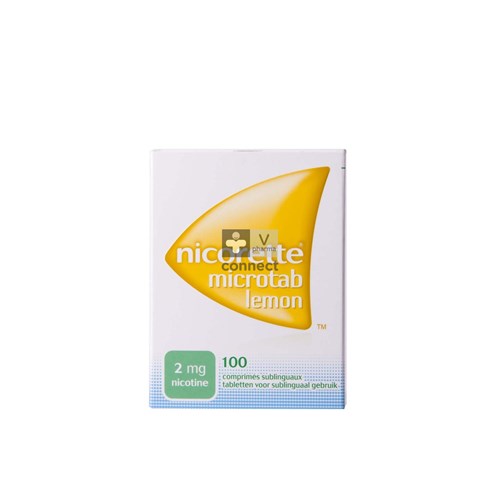 Nicorette Microtab Lemon 2 mg 100 Comprimés Sublinguaux