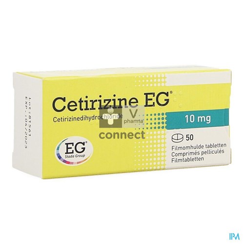 Cetirizine EG 10 mg 50 Comprimés