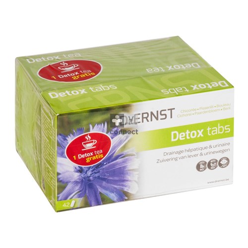 Dr Ernst Detox Tabs 42 Comprimés + Detox Tea 20 Infusettes Gratuit