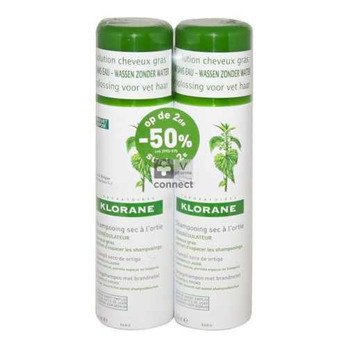 Klorane Shampooing Sec Ortie Spray Duopack 2 x 150 ml Prix Promo