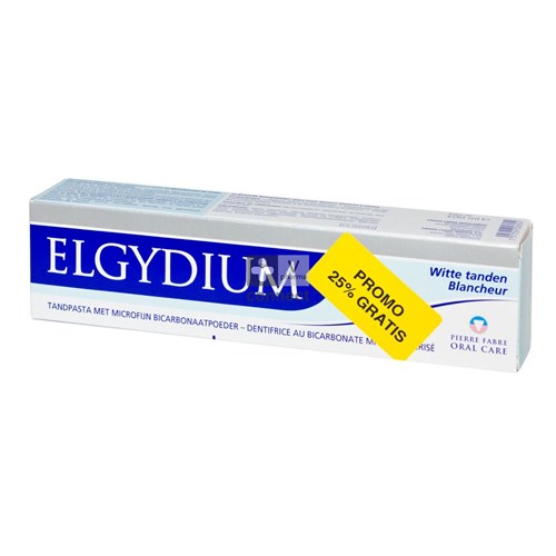 Elgydium Dentifrice Blancheur 75 ml + Promo 25 ml Gratis