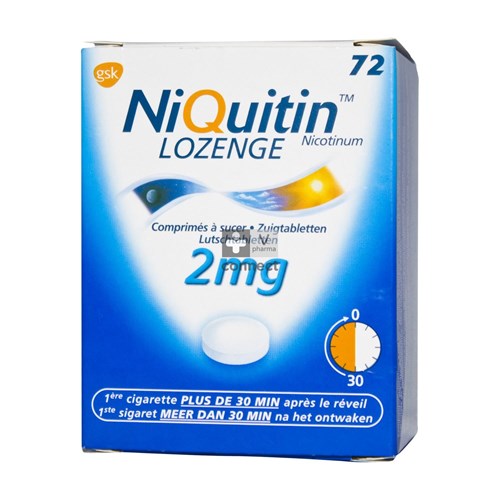 Niquitin Lozenge 2 mg 72 Comprimés à Sucer