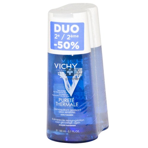 Vichy Pureté Thermale Démaquillant Apaisant Yeux Sensibles 2 x 150 ml Promo