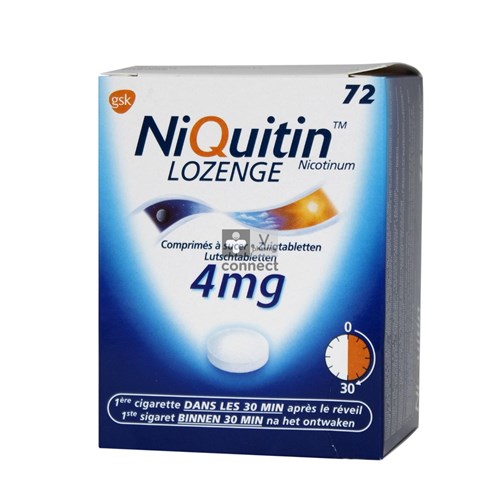 Niquitin Lozenge 4 mg 72 Comprimes à Sucer