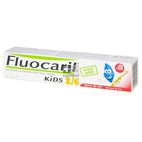 Fluocaril Kids 2 à 6 Ans Gel 50 ml Gout Fruits Rouges