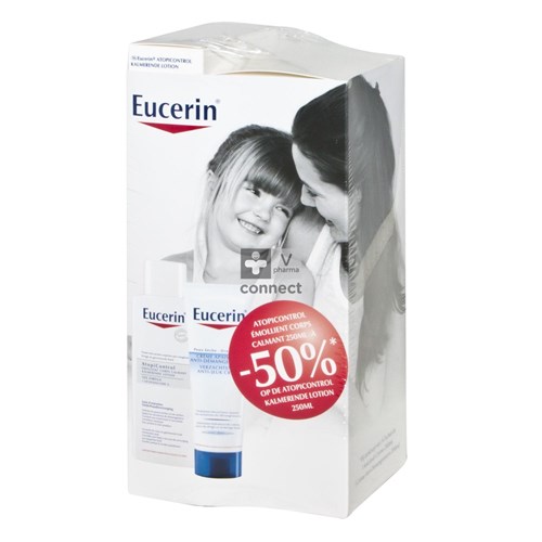 Eucerin Crème Apaisante 200 ml + Atopicontrol Emollient Corps 12 % 250 ml Prix Promo
