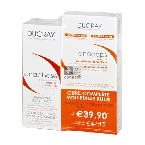 Ducray Anacaps Tri Activ 90 Capsules + Shampooing Crème 200 ml Promo