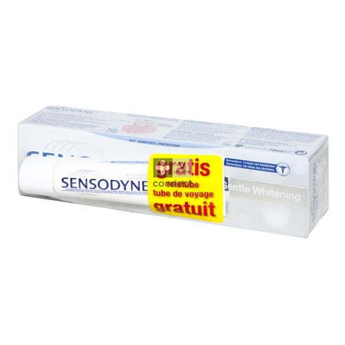 Sensodyne Gentle Whitening Dentifrice 75 ml + Minitube Sensodyne 20 ml Gratuit