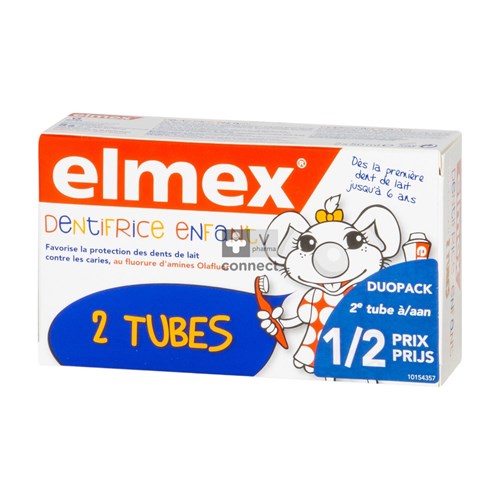 Elmex Dentifrice Pour Enfants 2 x 50 ml Prix Promo