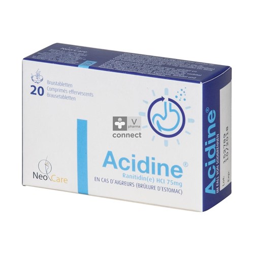 Acidine 75 mg 20 Comprimes Effervescents