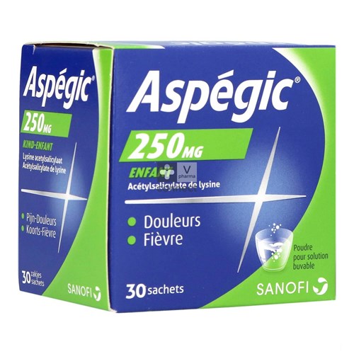 Aspegic Enfants 250 Mg 30 Sachets Poudre
