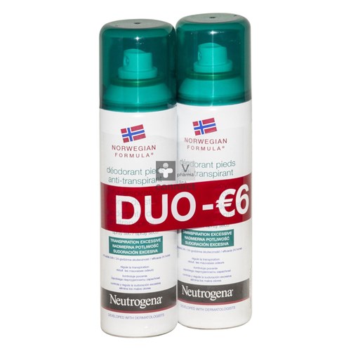 Neutrogena Déodorant Pieds Anti Transpirant Duopack 2 x 150 ml