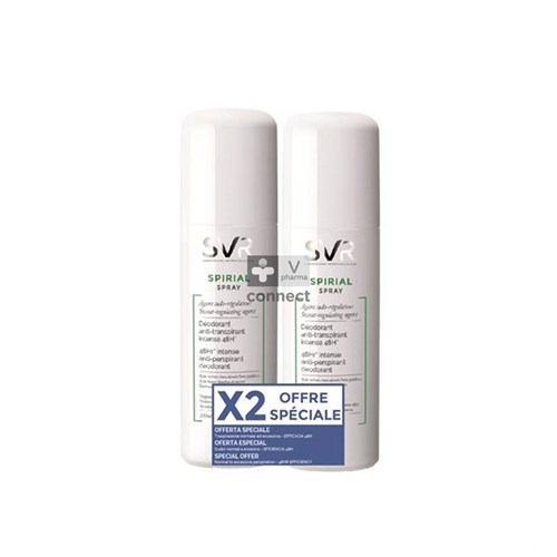 SVR Spirial Déodorant Anti Transpirant Spray 2 x 100 ml Promo