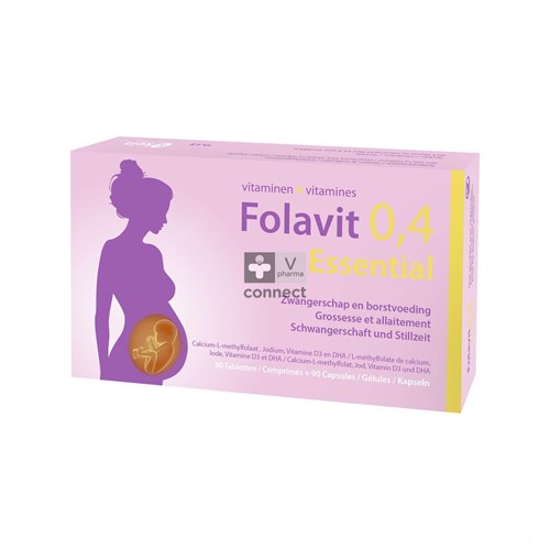 Folavit 0,4Mg Essential 90 Comprimés + 90 Capsules Nf