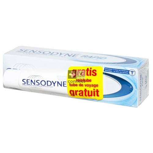 Sensodyne Rapid Dentifrice 75 ml + Minitube Sensodyne 20 ml Gratis