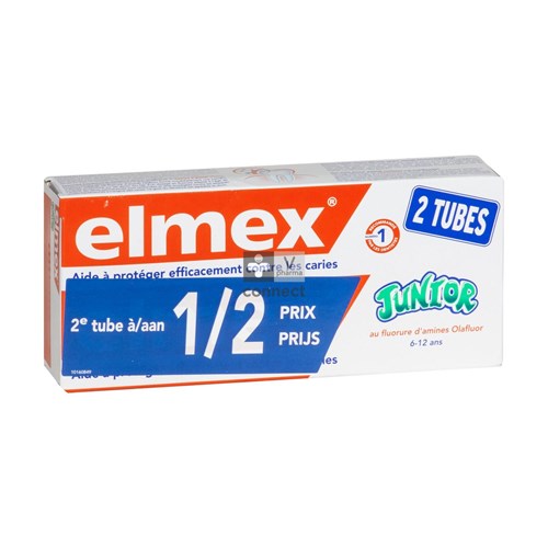 Elmex Dentifrice Anti-Caries Professionnel Junior 2 x 75 ml Prix Promo