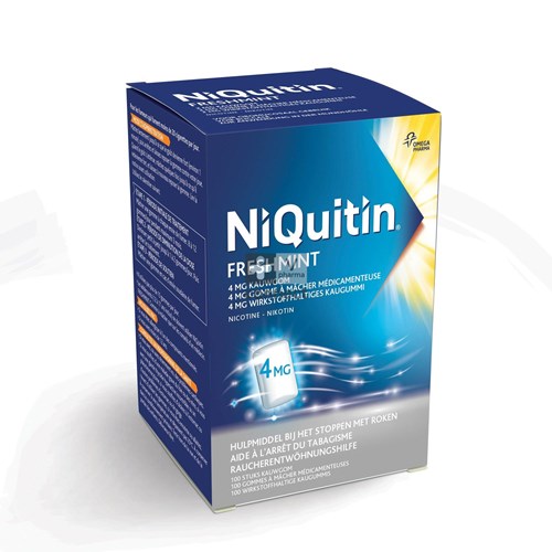 Niquitin 4 mg Gomme A Mâcher Menthe 100 Pièces
