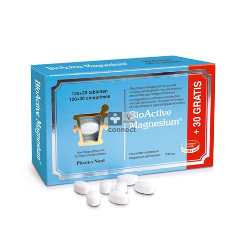 BioActive Magnesium 120 Comprimés + 30 Gratuit Pharma Nord