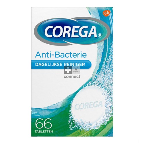 Corega Tabs Double Face Anti Bactérie 66 Comprimés