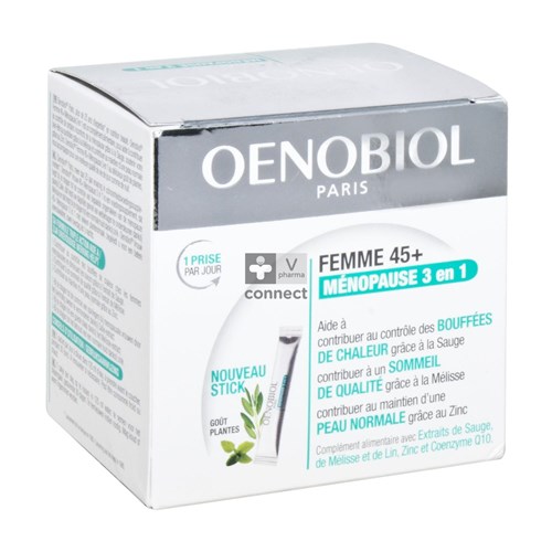 Oenobiol Femme 45+ Menopause 3 En 1   30 Sachets