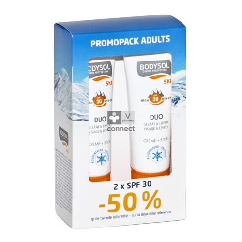 Bodysol Ski SPF30  Duo Stick & Creme 20 ml Duopack Prix Promo