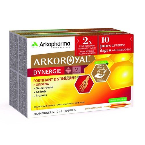 Arkoroyal Dynergie Duopack 2 x 20 Ampoules Prix Promo