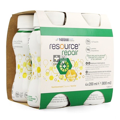 Nestle Resource Repair Vanille 200 ml 4 Pièces