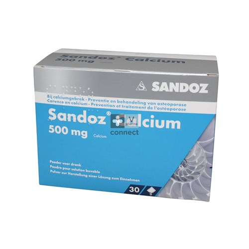 Sandoz Calcium 500 mg 30 Sachets Gout Citron