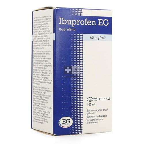 Ibuprofen EG 40 mg/ml Suspension Buvable 100 ml