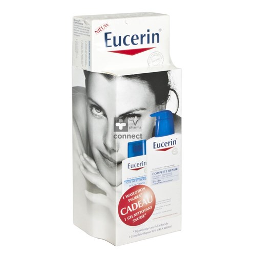 Eucerin Complete Repair Emollient Réparateur 10 % 250 ml + Gel Nettoyant 5 % 200 ml Prix Promo