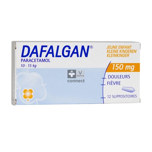 Dafalgan 150 mg Jeunes Enfants 12 Suppositoires