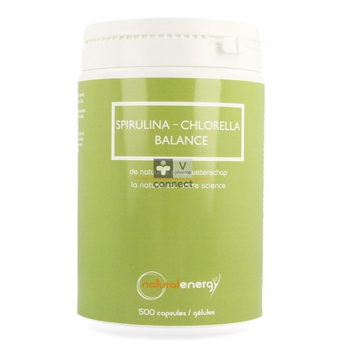 Natural Energy Spirulina Chlorella Balance 500 Gélules