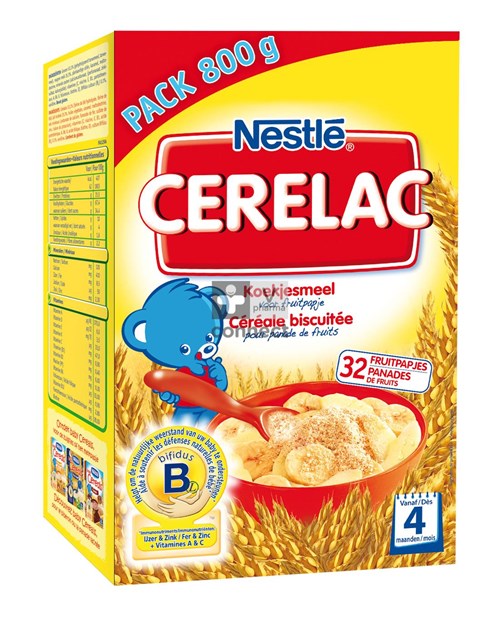 Nestle Cerelac Céréale Biscuitée pour Panade de Fruits 800 g