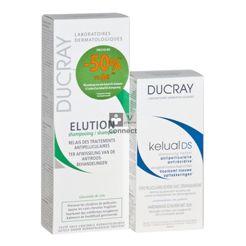 Ducray Kelual DS Shampooing Anti Pelliculaire 100 ml + Elution 200 ml Prix Promo