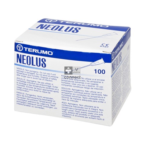 Terumo Aiguille Neolus 18G 1 1/2 Rb Rose 100 Pièces