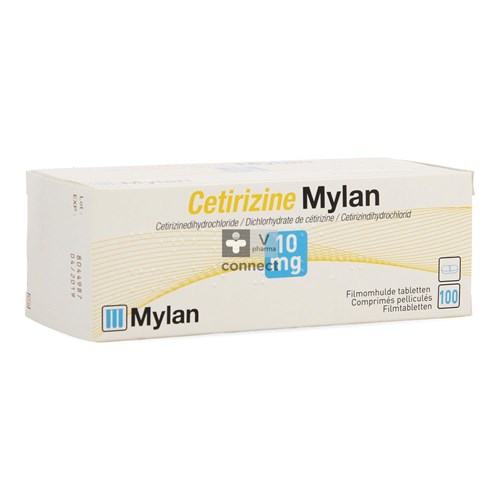Cetirizine Mylan 10 mg 100 Comprimés