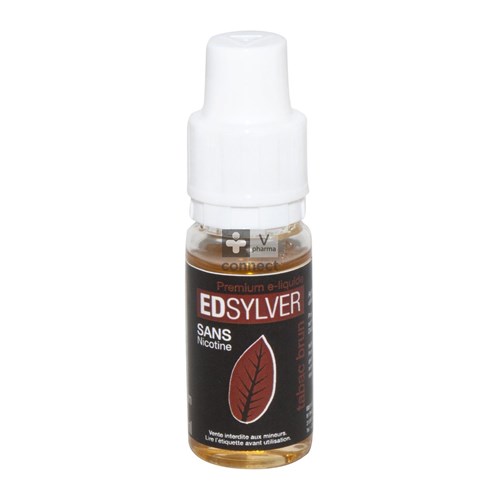 Edsylver E-Liquide Tabac Brun Sans Nicotine 10 ml
