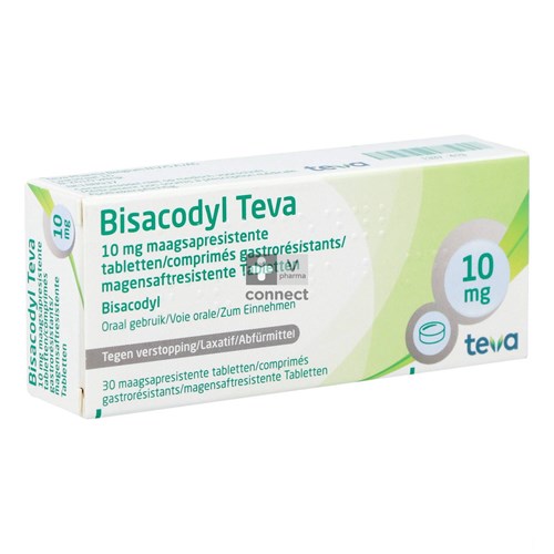 Bisacodyl Teva 10 mg 30 Comprimés
