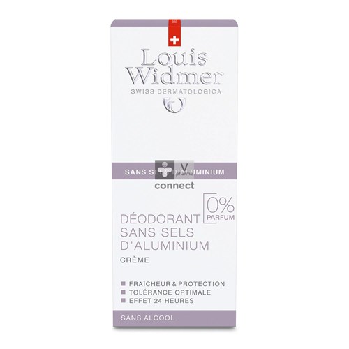 Widmer Déodorant Crème Sans Sels d' Aluminium Sans Parfum 40 ml