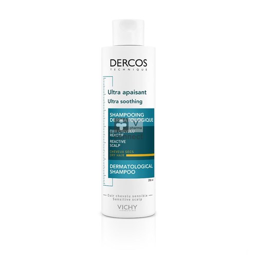 Vichy Dercos Shampooing Ultra Apaisant Cheveux Secs 200 ml
