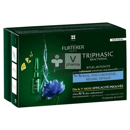 Furterer Triphasic Reactional 12 Flacons + Shampooing 100 ml Offert
