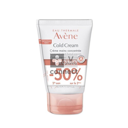 Avene Cold Cream Crème Mains Concentrée 2 x 50 ml Prix Promo