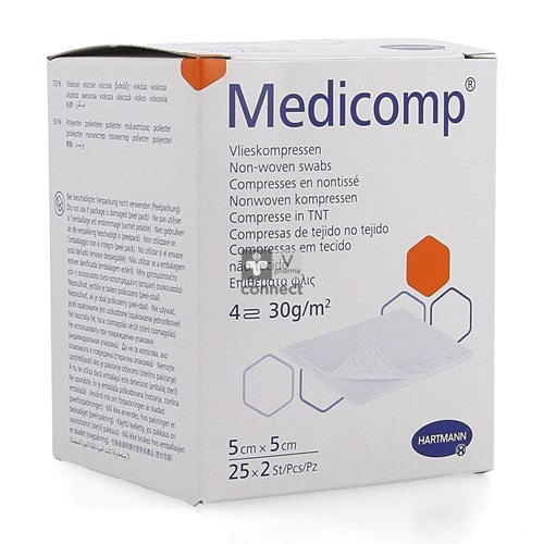 Medicomp Compresses Stériles 5X5 cm 30 g  25X2