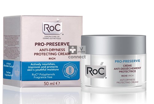 Roc Pro-Preserve Crème Anti-Dessèchement Protectrice Riche 50 ml