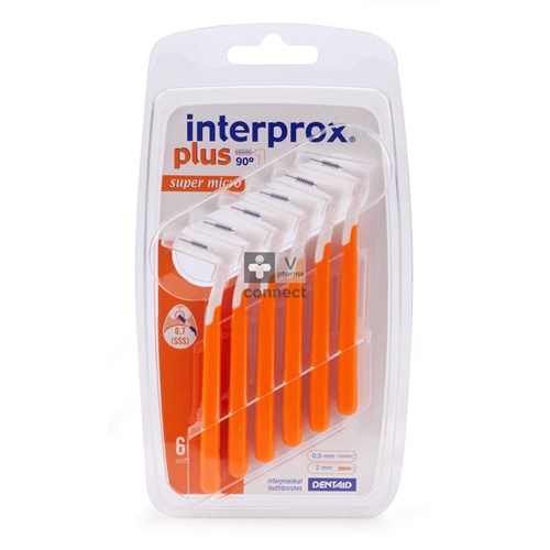 Interprox Plus Super Micro Oranje Interdentale borsteltjes 6 stuks