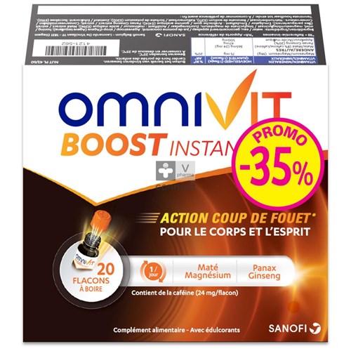 Omnivit Boost Instant 20 x 15 ml Prix Promo