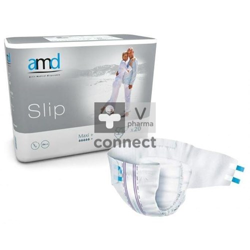 Amd Slip Maxi Plus XL Gris 20 Pièces