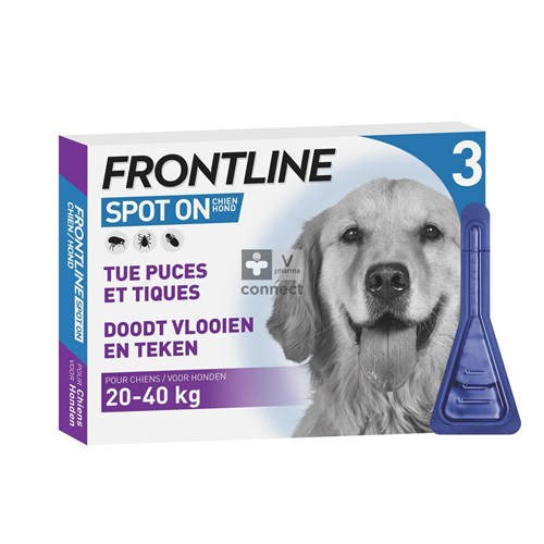 Frontline Spot-On Chien 20-40 Kg 3 Pipettes